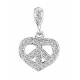 Kelly Herd .925 Sterling Silver Peace Pendant Small