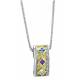Kelly Herd .925 Sterling Silver Yellow Stone Pendant