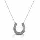 Kelly Herd Contemporary Pave Horseshoe Necklace - Sterling Silver