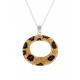 Kelly Herd .925 Sterling Silver Cheetah Collection Circle Pendant