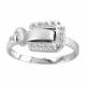 Kelly Herd .925 Sterling Silver Bling and Buckle Ring