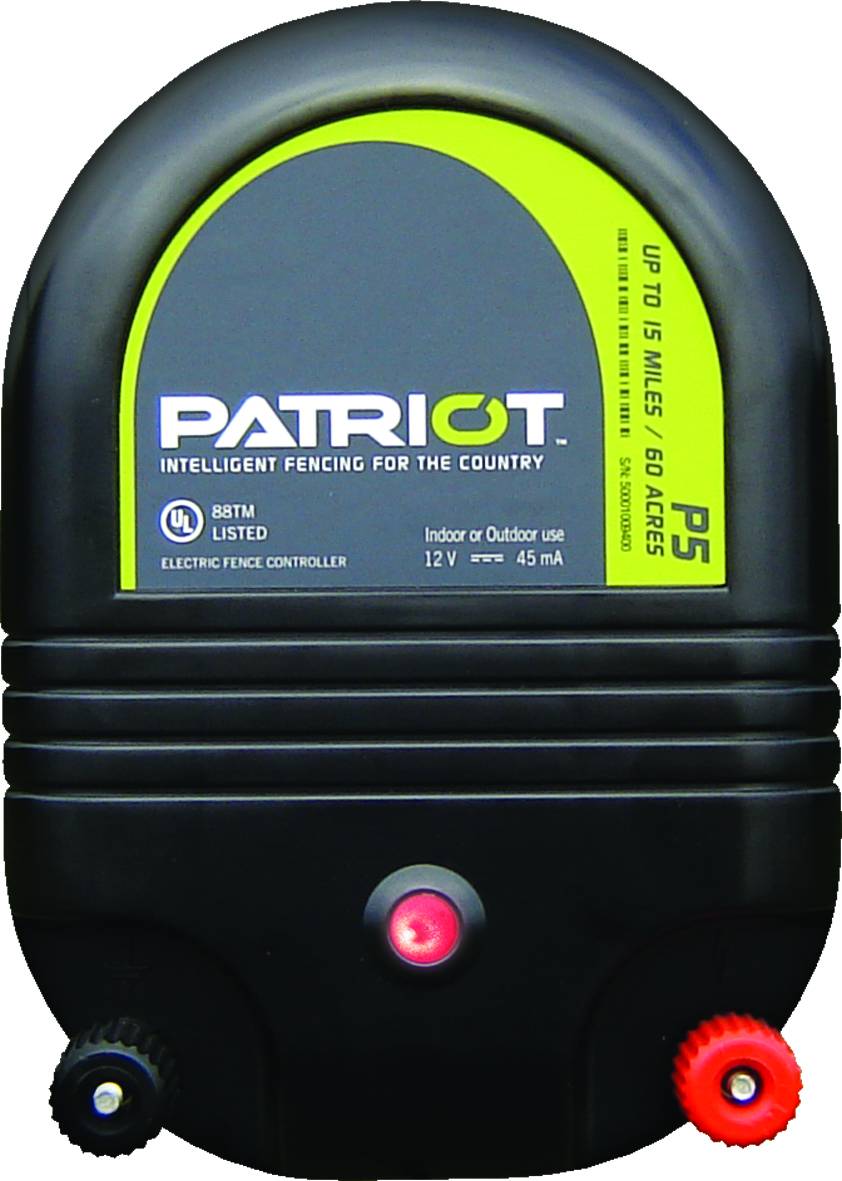 Patriot P5 Dual Purpose Fence Energizer - 12 V DC/110 V AC