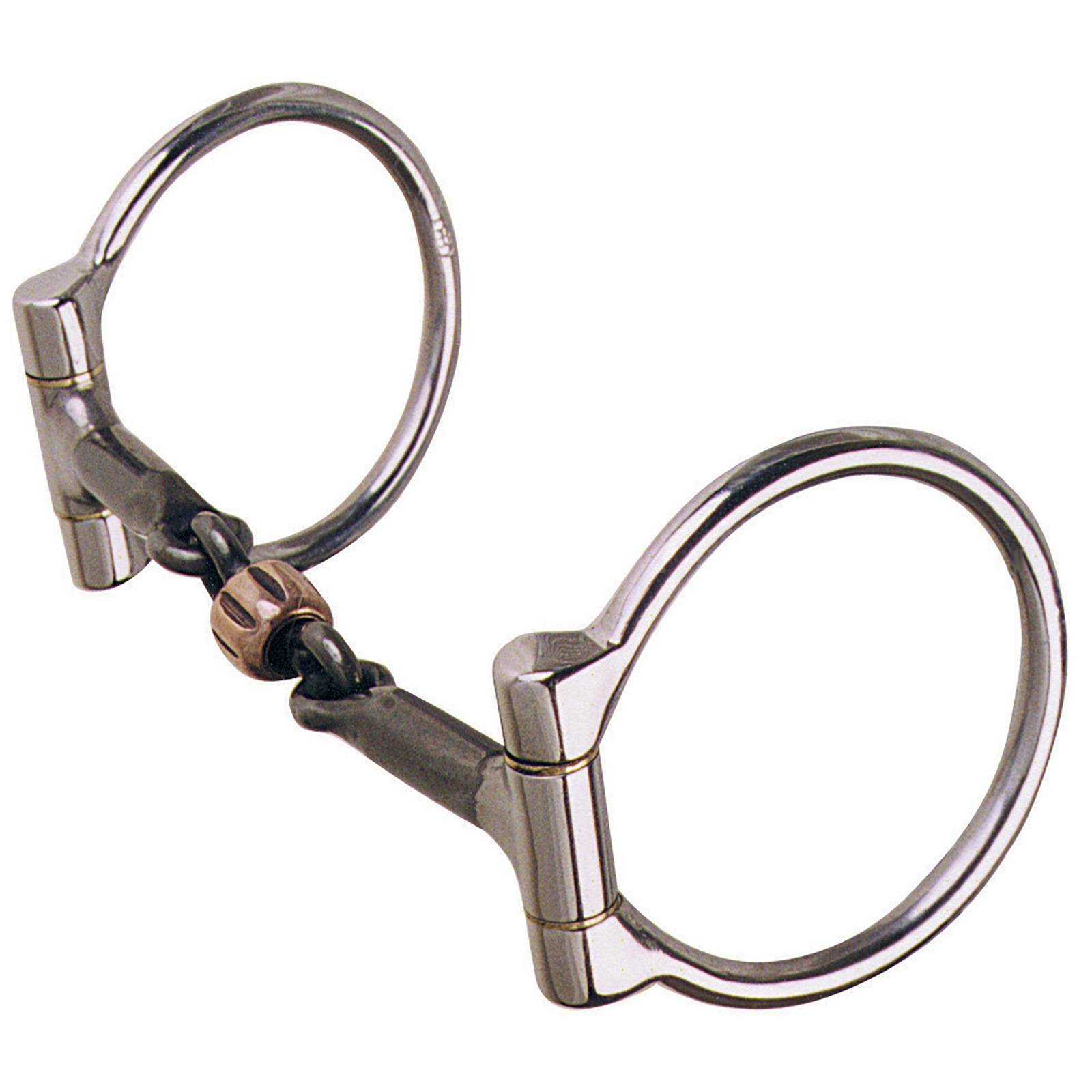 Reinsman Stage A Offset Dee-7/16" 3-Piece With  Copper Roller Snaffle