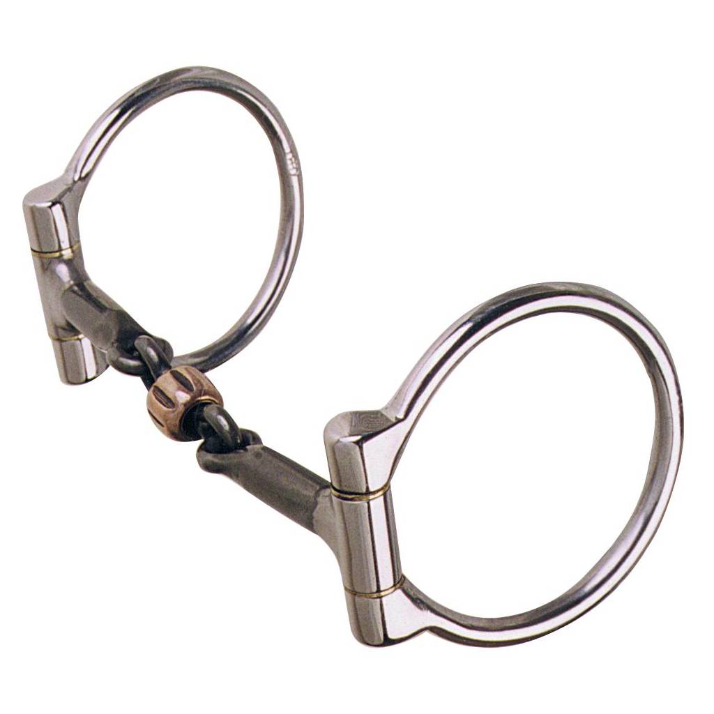 Reinsman Stage A Offset Dee-7/16" 3-Piece With Copper Roller Snaffle