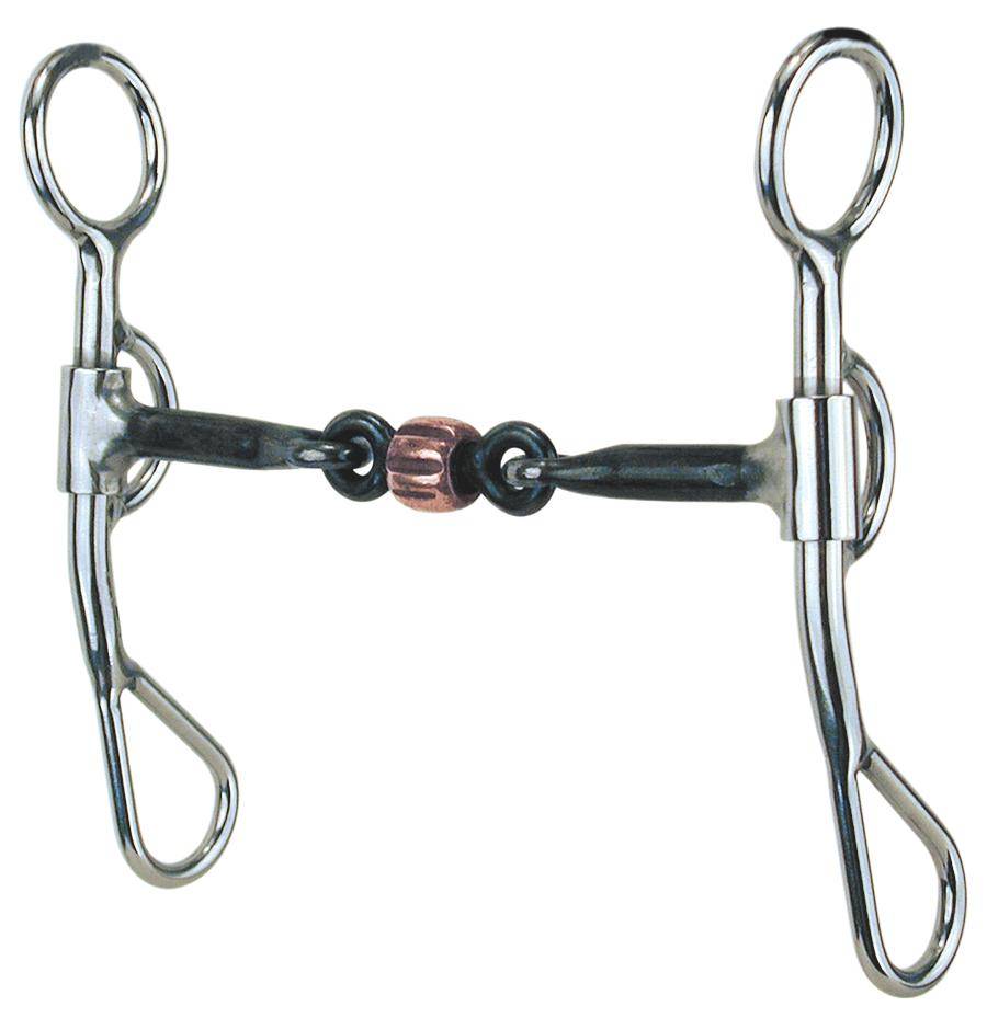 REINSMAN Stage B Argentine Dog Bone Snaffle With Copper Roller