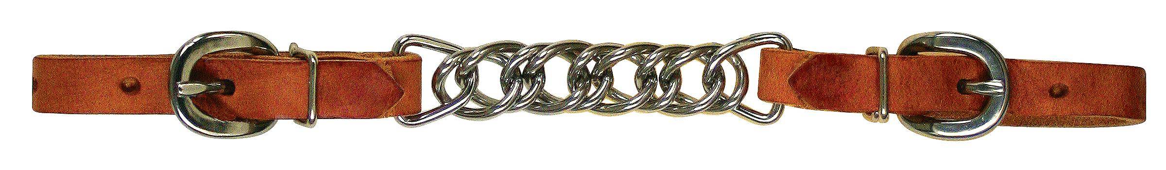 Reinsman Harness Leather Flat Link Strainless Curb Chain