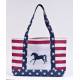 Lila Blakeslee Stars and Stripes Open Front Pocket Tote