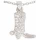 Crystal Cowboy Boot Necklace