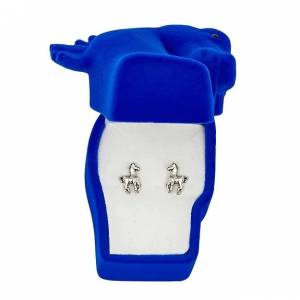 AWST Int'l Prancing Pony Earrings with Horse Head Gift Box