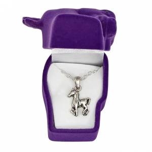 AWST Int'l Prancing Pony Necklace with Horse Head Gift Box