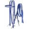 Tough-1 Nylon Browband Headstalls and Reins w/ Printed Horse Head Overlay