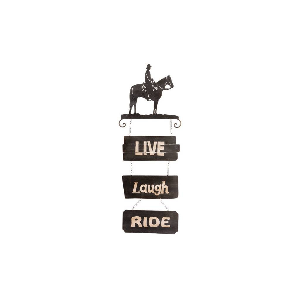 Gift Corral Cowboys Sign Live/Laugh/Ride