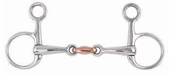 Shires Hanging Cheek, Copper Lozenge Snaffle