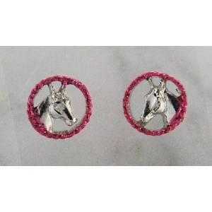 Finishing Touch Horse Head in Rope with  Glitter Earrings
