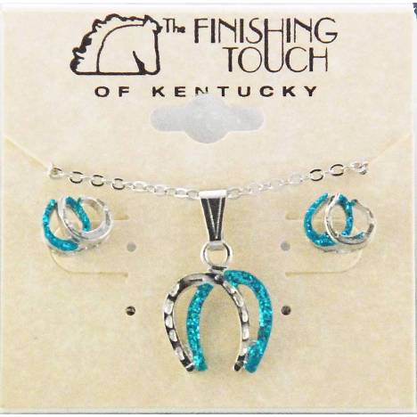 Finishing Touch Double Horse Shoe with Glitter Gift Set