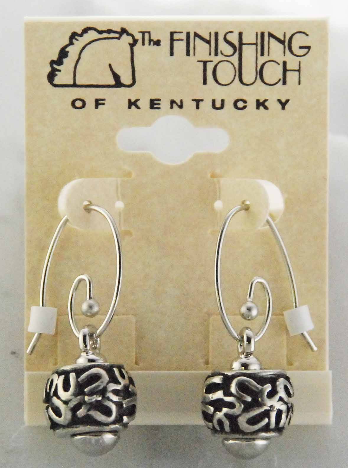 Finishing Touch Pandora Wire Earrings with Drop Link Random Horse Shoe Bead