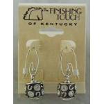 Finishing Touch Pandora Wire Earrings w/Drop Link Stone Horse Shoe Bead