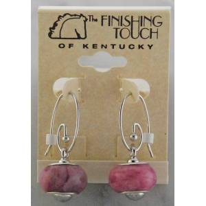 Finishing Touch Pandora Wire Earrings with  Drop Link Agate Bead