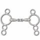 Toklat Hollow Mouth French Link Snaffle 4-Ring Continental Gag