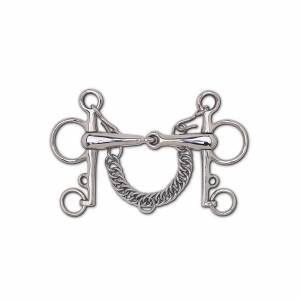 Toklat Stainless Steel Hollow Mouth Snaffle Pelham - 5 1/4