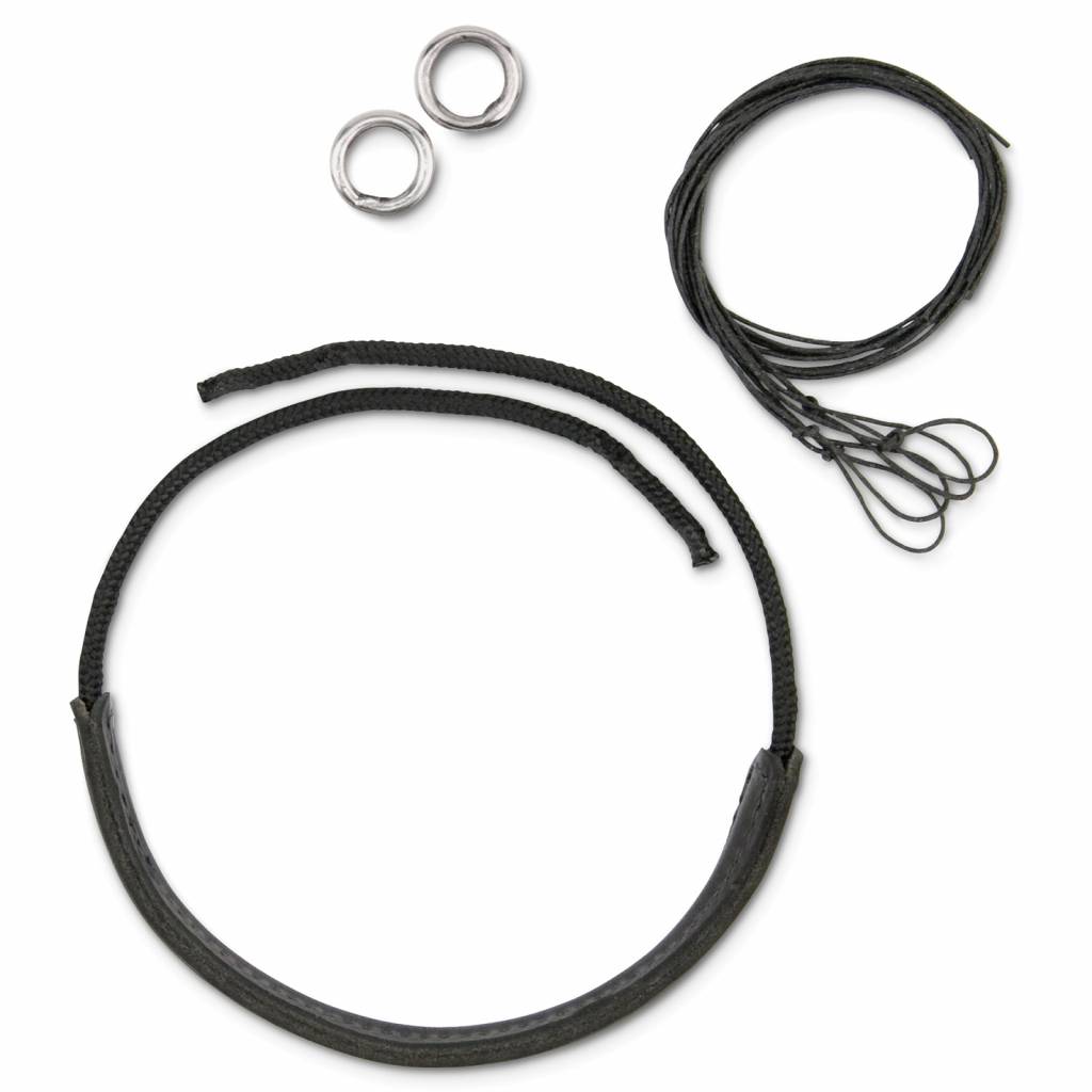 Myler Black Leather Noseband Kit For Combination Bits