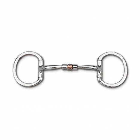 Myler Level 1 Stainless Comfort Snaffle Roller Eggbutt Bit With O Hooks