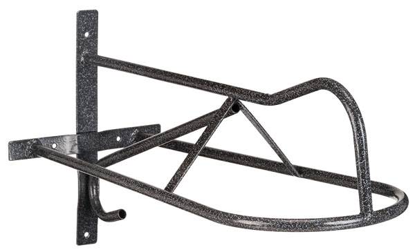 Tough-1 Western Wall Mount Saddle Rack in Hammered Finish