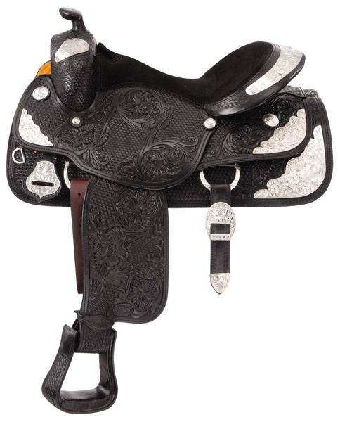 Silver Royal Youth Challenger Silver Show Saddle - Berry Edge Trim