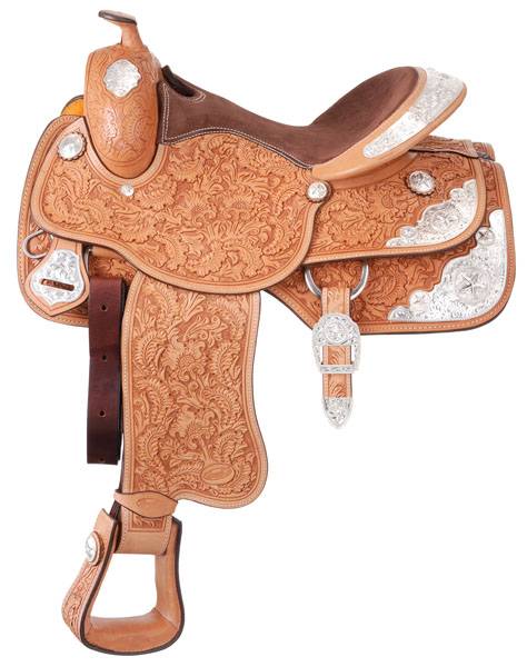 Silver Royal Premium Grandview Silver Show Saddle - Silver Star Trim