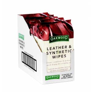 Weaver Oakwood Leather Wipes - 5 Pack of 20