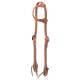 Tough-1 Harness Leather Single Ear Headstall with  Antique Copper Hardware
