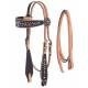 Silver Royal Midnight Run Cross Headstall and Reins Set w/ Inlay