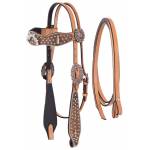 Silver Royal Pistol Annie Shooter Headstall and Reins Set with  Inlay