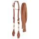 Tough-1 Leather Single Ear Basket Stamp and Rawhide Headstall with Reins