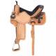 Silver Royal Youth Midnight Run Barrel Saddle w/ Brown Suede Overlay