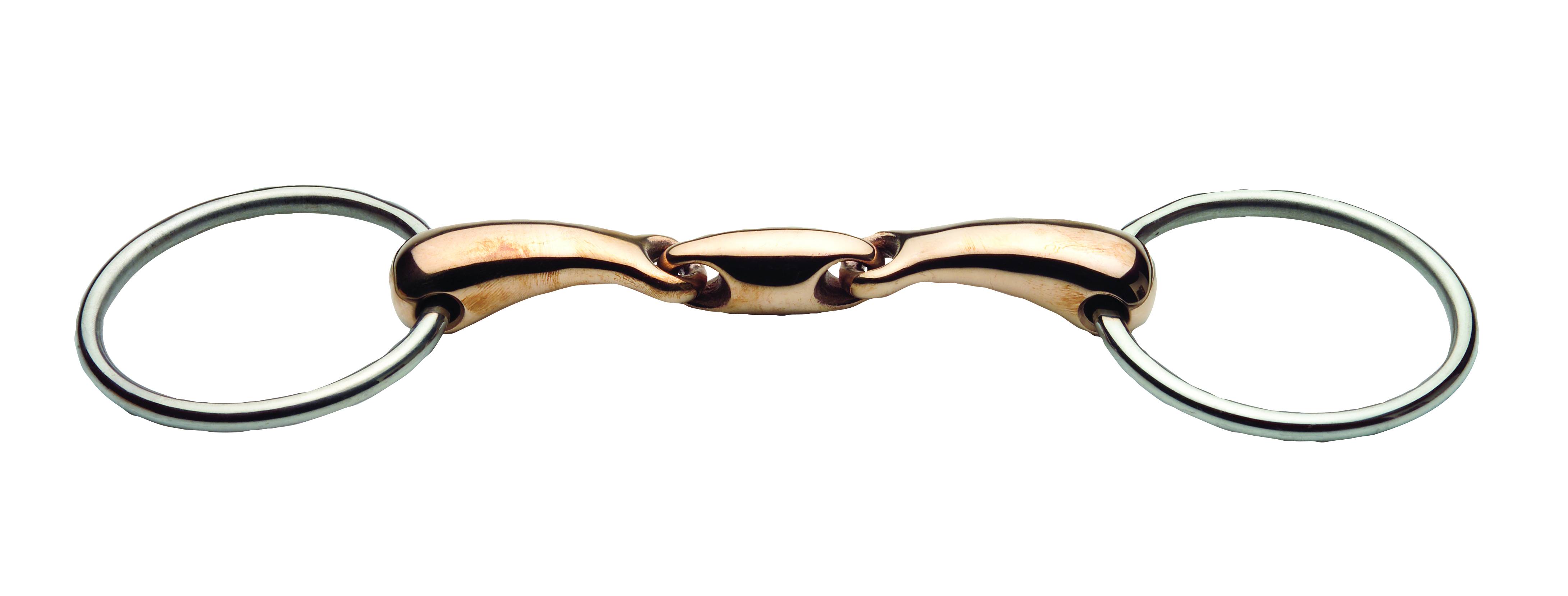 JP Korsteel Stainless Steel Copper Oval Link Loose Ring Snaffle Bit 6 U2013 Fair Hill Saddlery