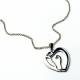 Horse Head as Heart Necklace