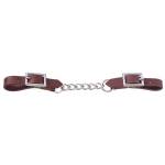 Tough-1 Harness Leather Curb with  Single Chain