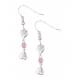 Montana Silversmiths Heart 2 Heart Earrings with  Pink Crystal