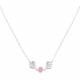 Montana Silversmiths Heart 2 Heart Necklace with  Pink Crystal