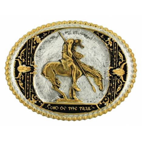 Montana Silversmiths End Of The Trail Two Tone Attitude Belt Buckle