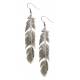 Montana Silversmiths Antiqued Silver Plume Feather Dangle Earrings