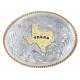 Montana Silversmiths 1350 Series German Silver State Of Texas Belt Buckle