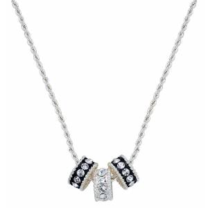 Montana Silversmiths Three Crystal And Black Rings Necklace