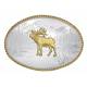 Montana Silversmiths Etched Mountains Western Belt Buckle with  Elk