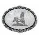 Montana Silversmiths Silver Sunbursts Western Belt Buckle with  Galloping Horse