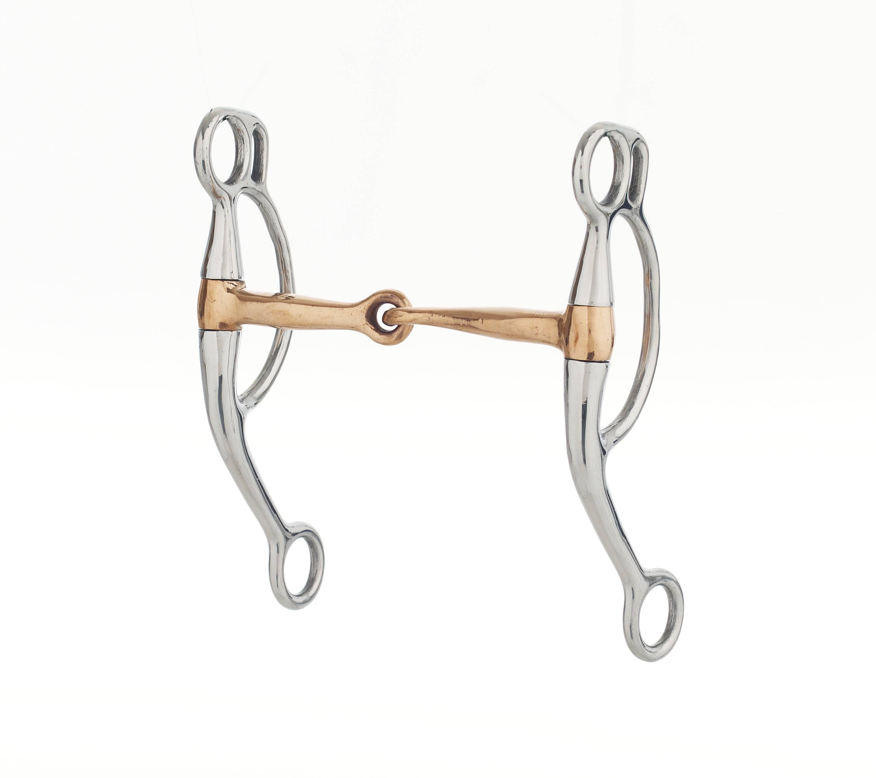 TurnTwo Equine Stainless Steel Copper Snaffle Double Rein Bit