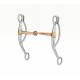 Turn-Two Equine Stainless Steel Copper Snaffle Double Rein Bit