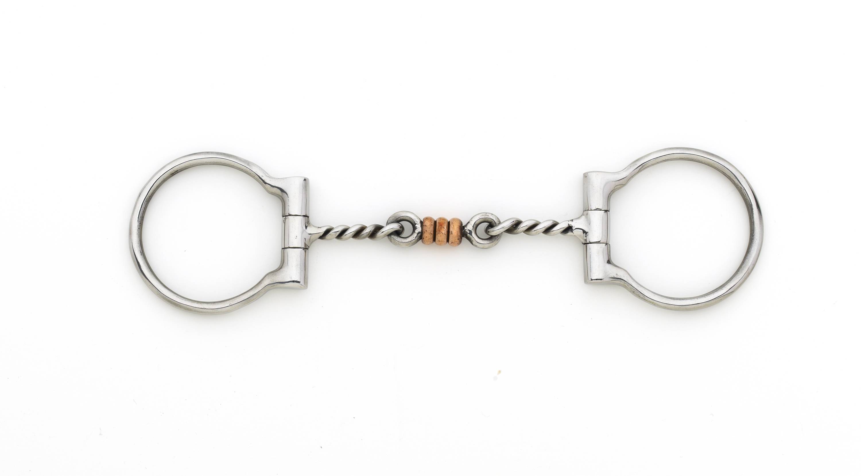 Turn-Two Equine Stainless Steel Twisted 3-Piece D-Ring Bit