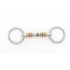 Turn-Two Equine Stainless Steel Copper Roller Snaffle Flat Ring Bit